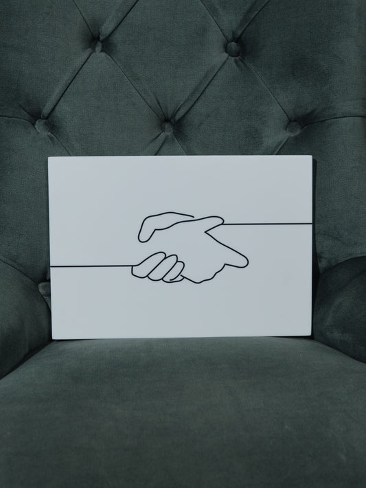 Hand shake wall art