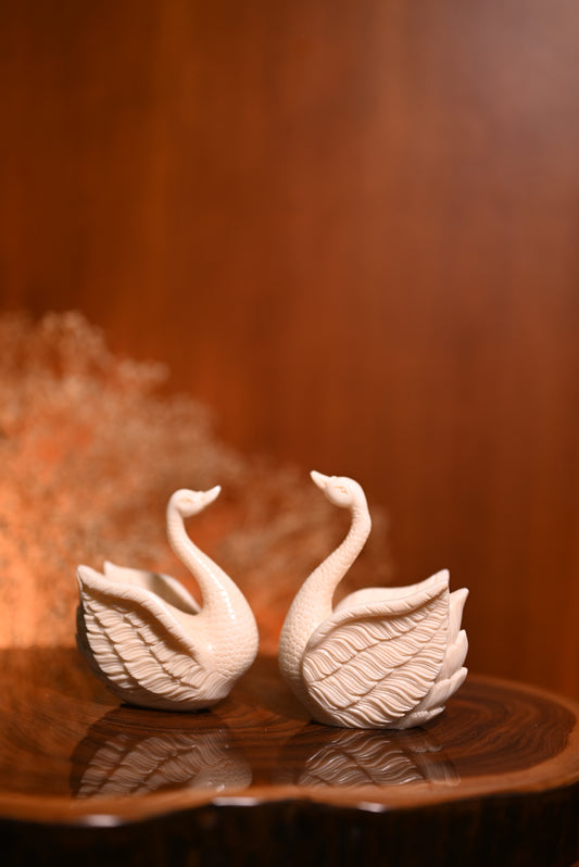 Handcarved Swans